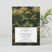 Elegant Green | Nieuwe jaren gouden marmer Kaart (Staand voorkant)