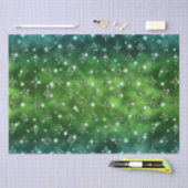 Elegant Green Ombre Glitter Celestial Pattern Tissuepapier (Craft)