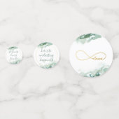 Elegant Green Ombre Marble Gold Love Infinedity Confetti (Achterkanten)