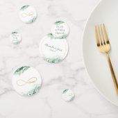 Elegant Green Ombre Marble Gold Love Infinedity Confetti (Groep)