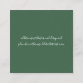 Elegant Green Ombre Marble Wedding Accommodatie Informatiekaartje (Achterkant)