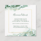 Elegant Green Ombre Marble Wedding Accommodatie Informatiekaartje (Voorkant)