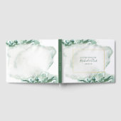 Elegant Green Ombre Marble Wedding Guestbook Gastenboek (Volledig)
