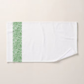 Elegant Green Paisley Floral Stripe Bad Handdoek (Handdoek)