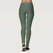 Elegant Green Pattern Workout Leggings (Achterkant)
