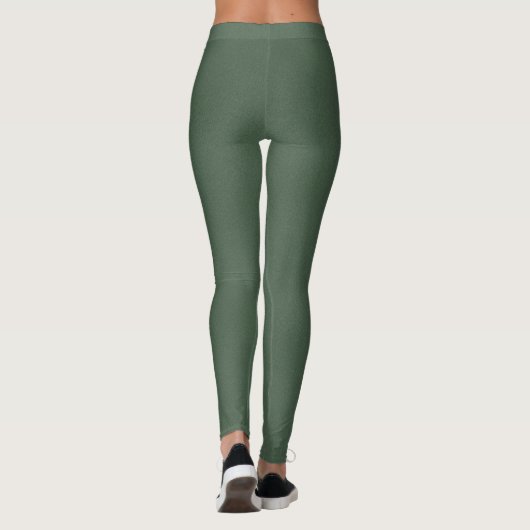 Elegant Green Pattern Workout Leggings (Achterkant)