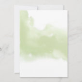 Elegant Green, Peach en Blush Botanical Wedding Kaart (Achterkant)