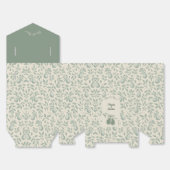 Elegant Green Pear Wedding Thank You Bedankdoosjes (Ongevouwen)