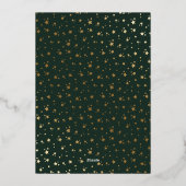 Elegant Green Photo Happy Pawlidays Gold Folie Feestdagenkaart (Achterkant)