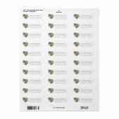 Elegant green pine branches with pinecones etiket (Full Sheet)