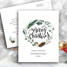 Elegant Green Pine Cone Foliage Wreator Waterverf