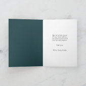 Elegant Green Pine Foliage Gold Confetti Greenery Feestdagen Kaart (Binnen)