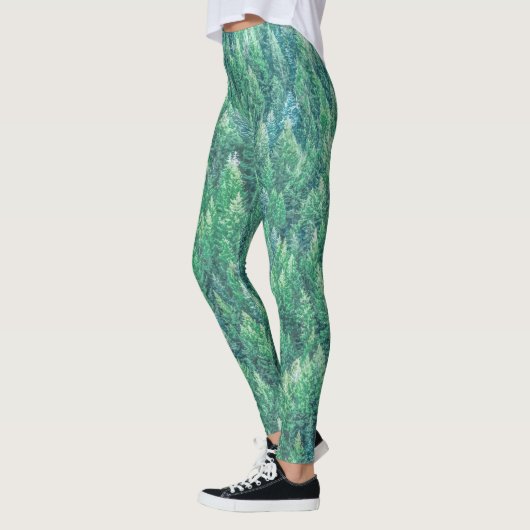 Elegant Green Pine Trees Artwork | Leggings (Links)