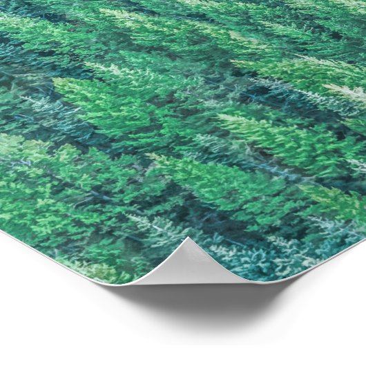 Elegant Green Pine Trees Artwork | POSTER (Hoek)