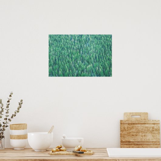 Elegant Green Pine Trees Artwork | POSTER (Keuken)