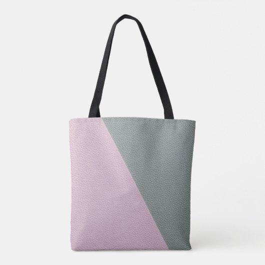 Elegant Green Pink Leather Monogram Tote Bag (Achterkant)