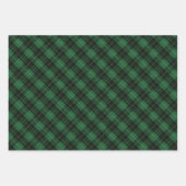 Elegant Green Plaid Christmas Holiday Inpakpapier Vel (Voorkant)