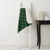 Elegant Green Plaid Christmas Sherpa Deken (In situ)