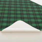 Elegant Green Plaid Christmas Sherpa Deken (3/4)