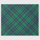 Elegant Green Plaid Pattern Cadeaupapier (Vlak)