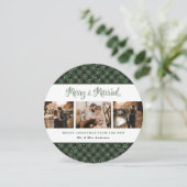 Elegant Green Plays Passen getrouwd Kaarten kerst (Staand voorkant)