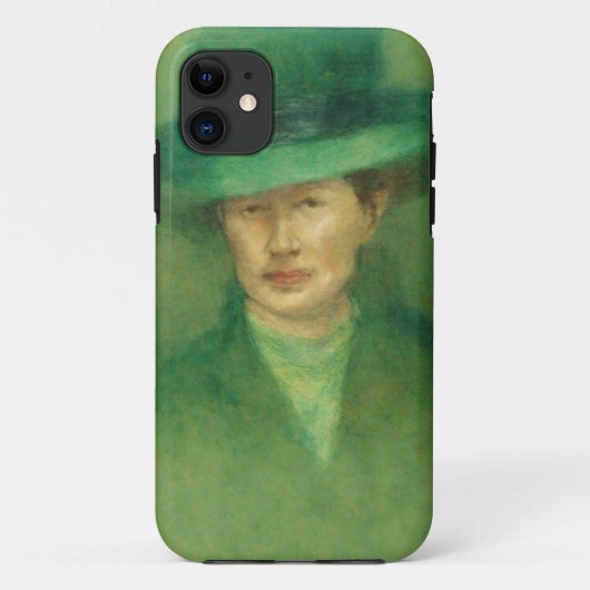 Elegant Green Portrait Art Mobile Hoesje (Achterkant)