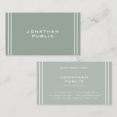 Elegant Green Professional Modern Simple Sjabloon Visitekaartje (Voorkant / Achterkant)