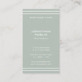 Elegant Green Professional Modern Simple Sjabloon Visitekaartje (Achterkant)