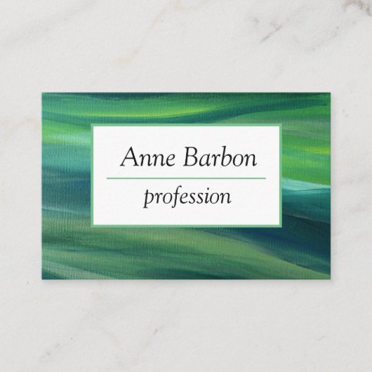 Elegant Green Professional Visitekaartje (Voorkant)