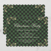 Elegant Green Pset met kerstfeestdag Kaart (Voorkant / Achterkant)