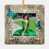 Elegant Green Quinceanera Keepomwille Ornament (Voorkant)