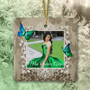 Elegant Green Quinceanera Keepomwille Ornament