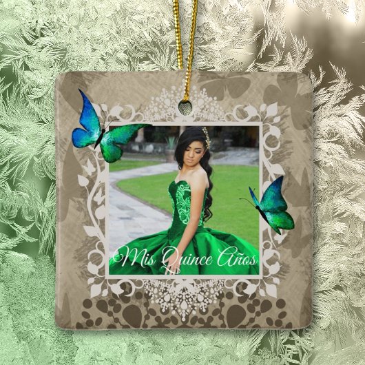 Elegant Green Quinceanera Keepomwille Ornament