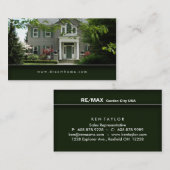 Elegant Green Real Estate House Visitekaartje (Voorkant / Achterkant)