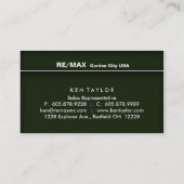 Elegant Green Real Estate House Visitekaartje (Achterkant)