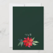Elegant Green Red Floral kerstmis Save the Date Kaart (Achterkant)