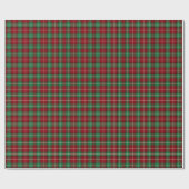 Elegant green & red tartan plaid Personalized  Cadeaupapier (Vlak)