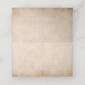 Elegant Green Roos Gold Parchment Folched Table Plaatskaartje (Binnenkant ongevouwen)