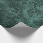 Elegant green royal damask floral cadeaupapier (Hoek)