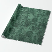 Elegant green royal damask floral cadeaupapier (Uitgerold)