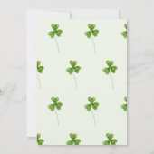 Elegant Green Shamrock Vrijgezellenfeest Brunch Kaart (Achterkant)