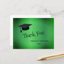 Elegant Green Silver Dank u Afstuderen