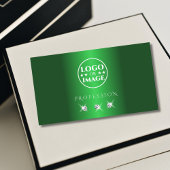 Elegant Green Silver Sparking Diamonds met Logo Visitekaartje