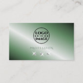 Elegant Green Silver Sparking Diamonds met Logo Visitekaartje (Voorkant)