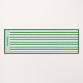 Elegant Green Silver Stripe Zen Yoga Namaste Yogamat (Achterkant (horizontaal))