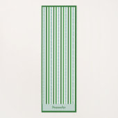 Elegant Green Silver Stripe Zen Yoga Namaste Yogamat (Achterkant)
