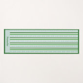 Elegant Green Silver Stripe Zen Yoga Namaste Yogamat (Voorkant (horizontaal))