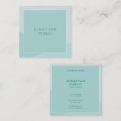 Elegant Green Simple Sjabloon Professional, modern Vierkante Visitekaartje (Voorkant / Achterkant)