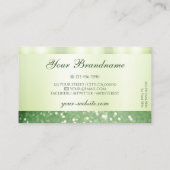 Elegant Green Sparking Glitter Glamourey Shimmery Visitekaartje (Achterkant)