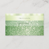 Elegant Green Sparking Glitter Glamourey Shimmery Visitekaartje (Voorkant)